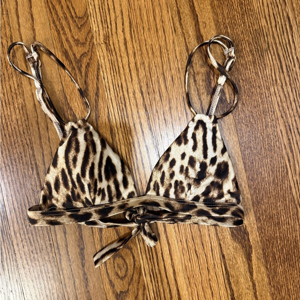 Monday Swimwear Animal Print Bikini Top